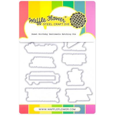 Waffle Flower Matching Die - Sweet Birthday Sentiments